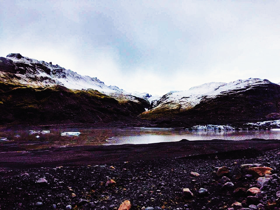 A photo of Solheimajokull Glacier